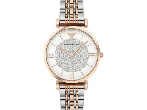 Emporio Armani Women’s Retro Two-Tone Stainless Steel Quartz Watch AR1926